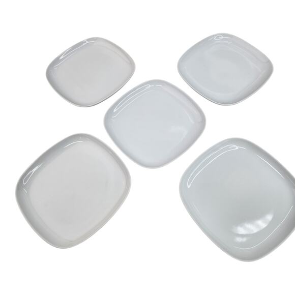 IKEA Other - IKEA Set of 5 Square Plates Dessert Salad Bread # 21986 White 7” Minimalist